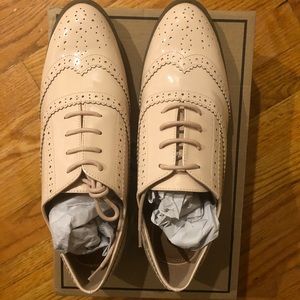 Nude/blush Oxford flat shoes brand new
